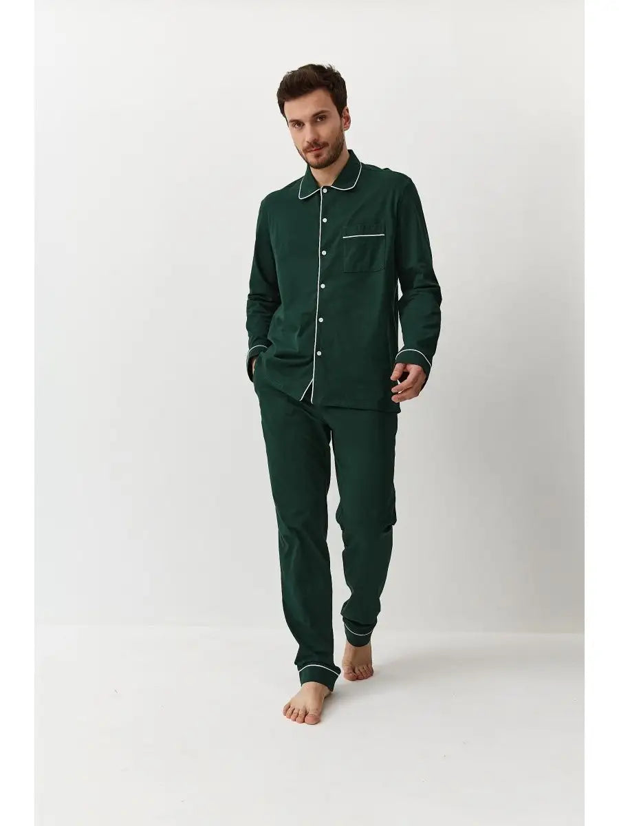 Shirt Collar Loungewear in Cotton