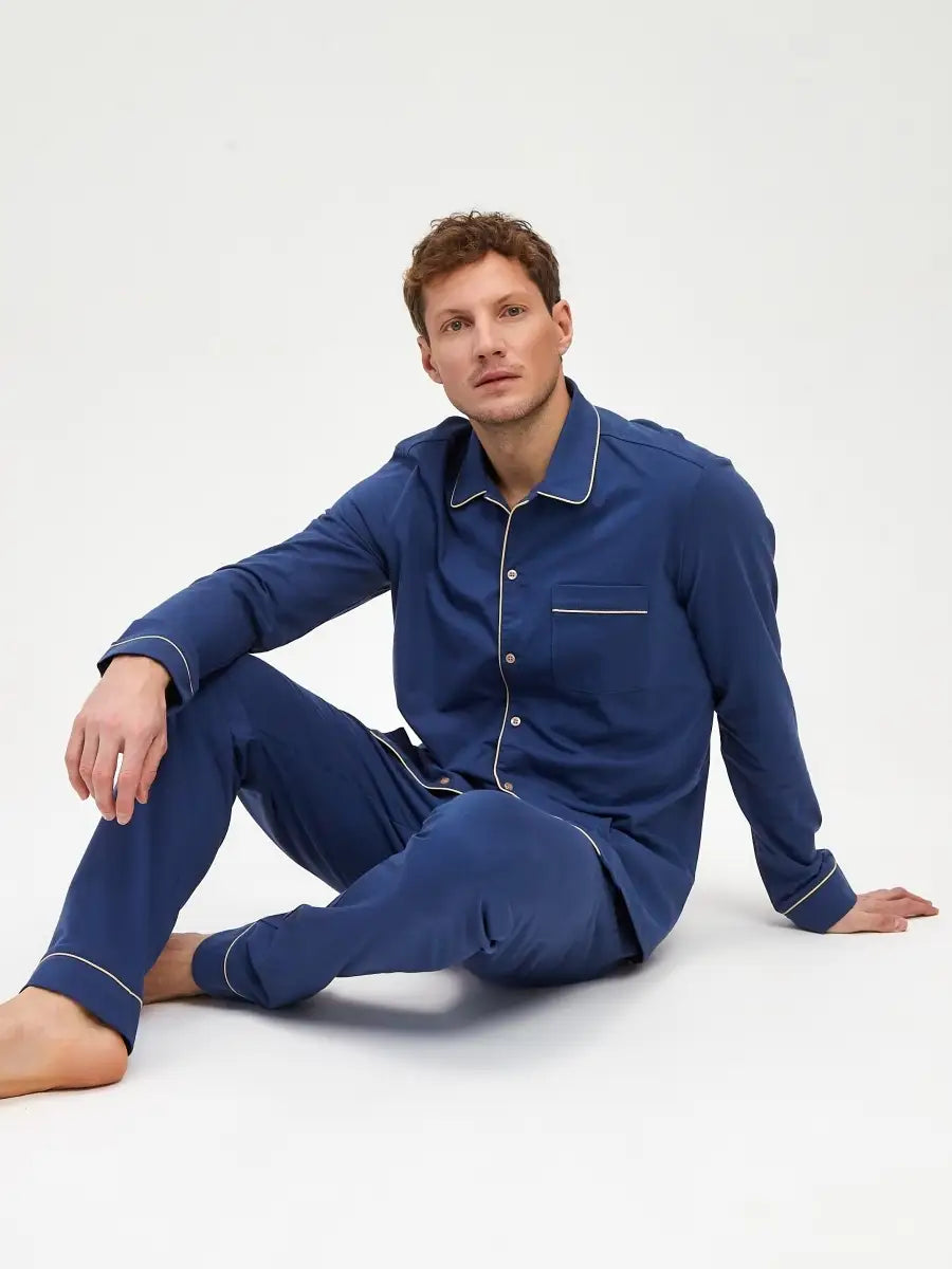 Shirt Collar Loungewear in Cotton