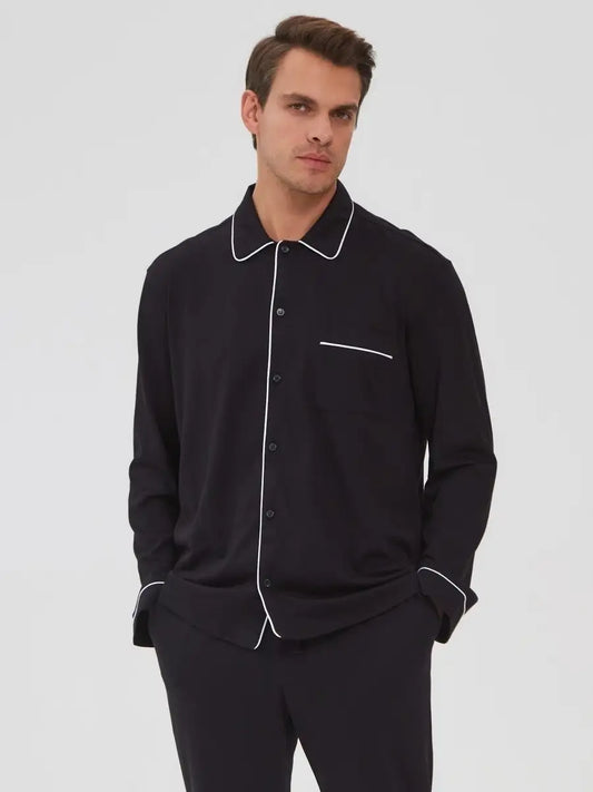 Shirt Collar Loungewear in Cotton