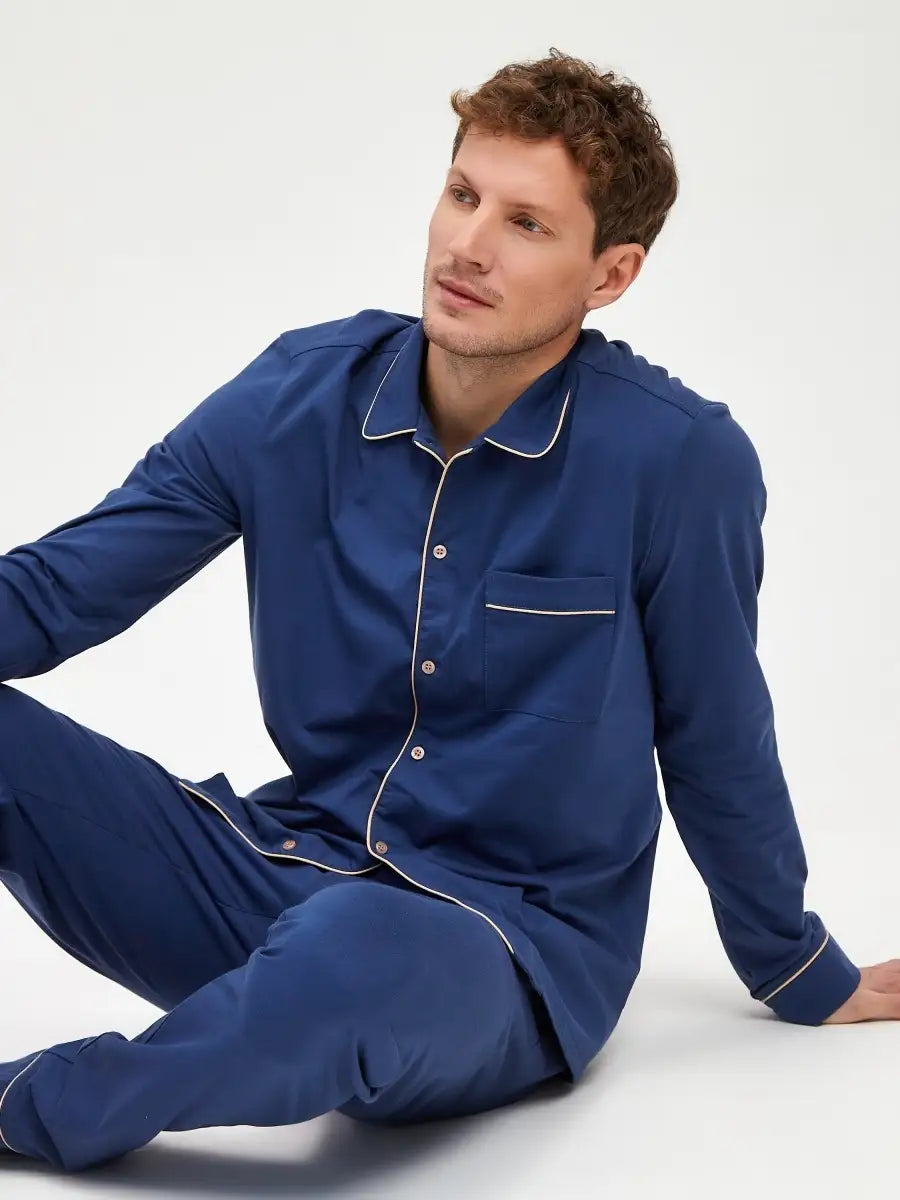 Shirt Collar Loungewear in Cotton