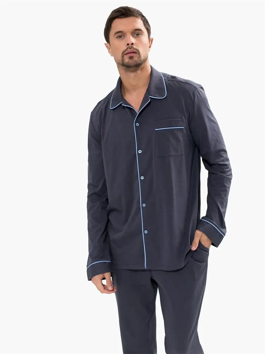 Shirt Collar Loungewear in Cotton