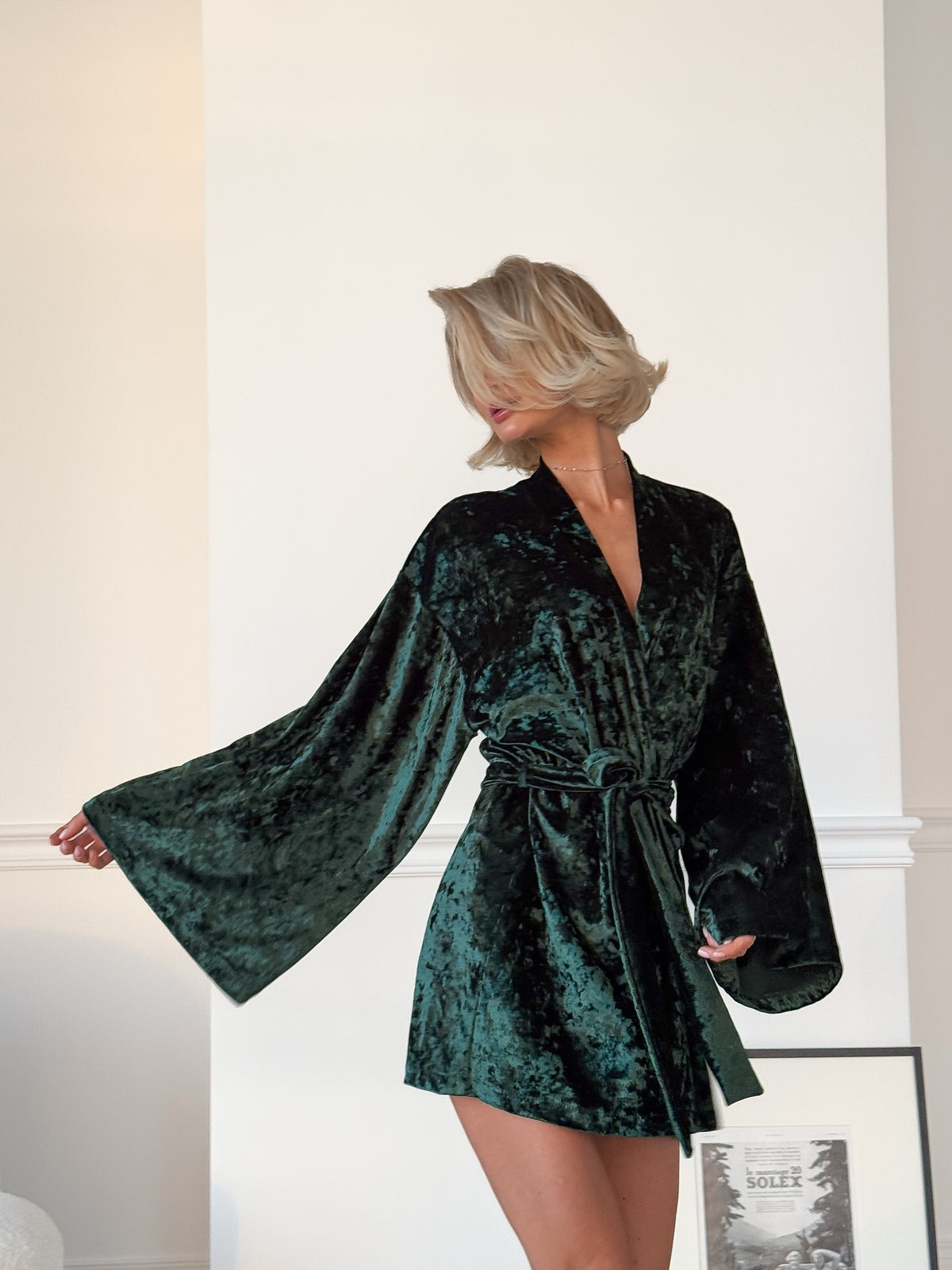 Italian Velvet Dressing Gown for Women