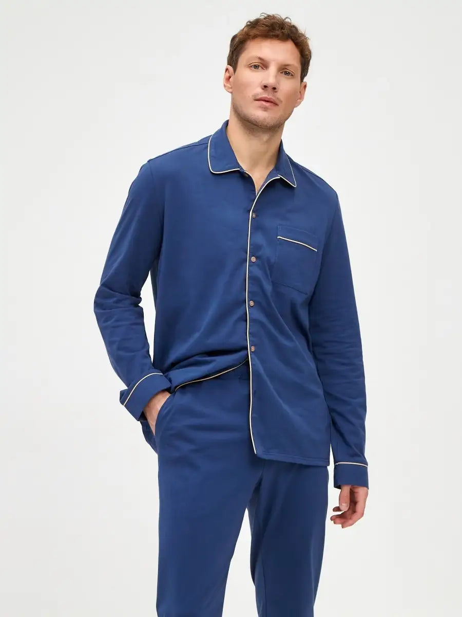 Shirt Collar Loungewear in Cotton