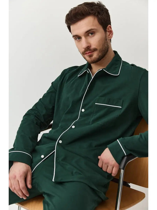 Shirt Collar Loungewear in Cotton