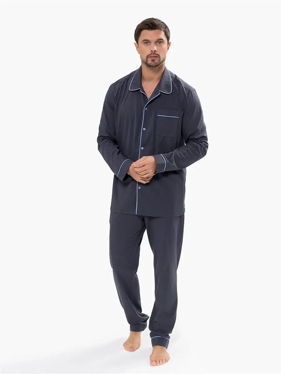 Shirt Collar Loungewear in Cotton