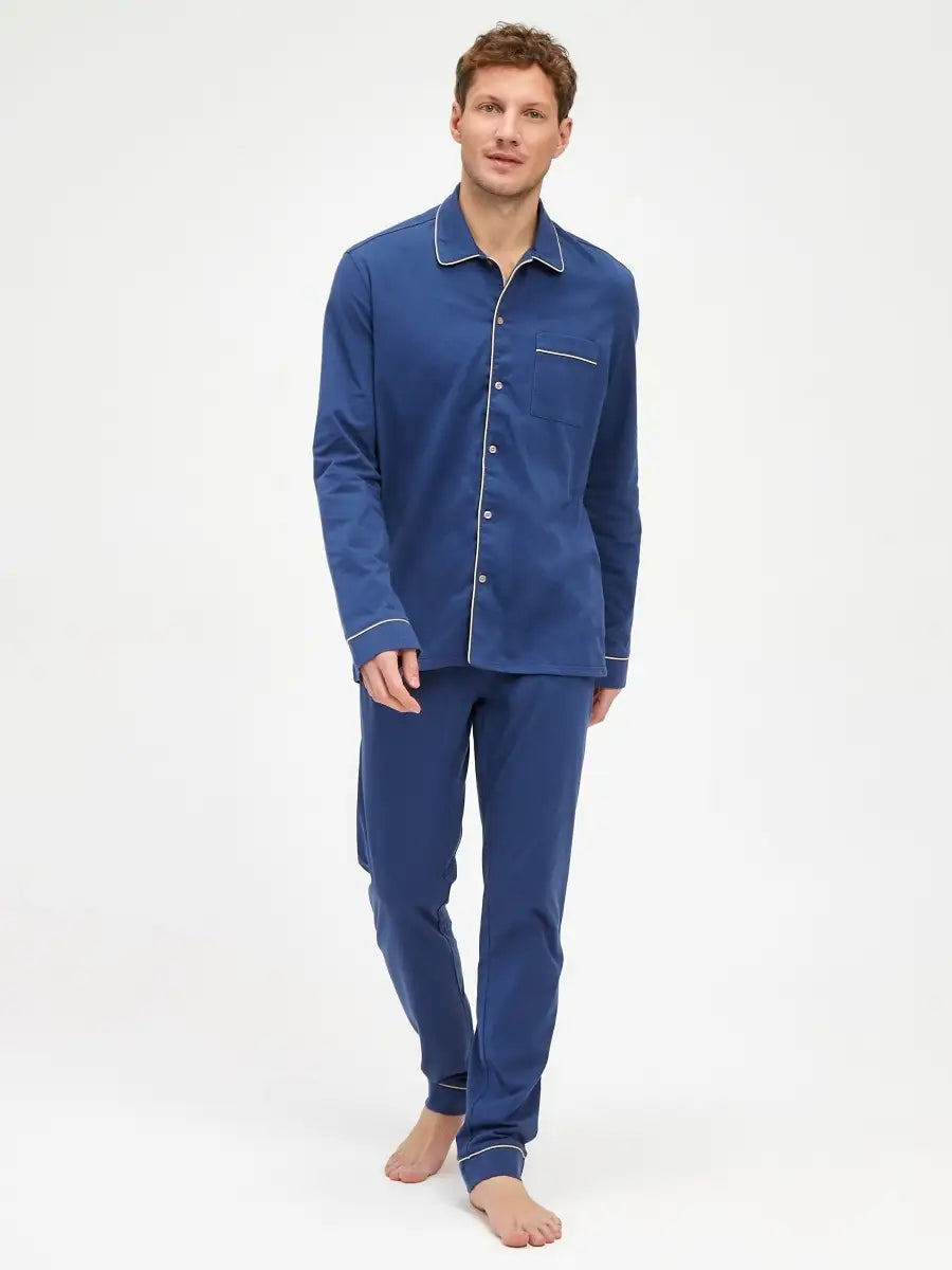 Shirt Collar Loungewear in Cotton