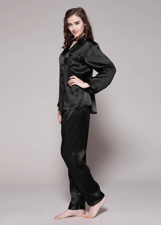 Silky Satin Pjs - Bella Babe by SK Nightsuit Nightdress Robes Silk Satin Nighty Gown Nightwear 