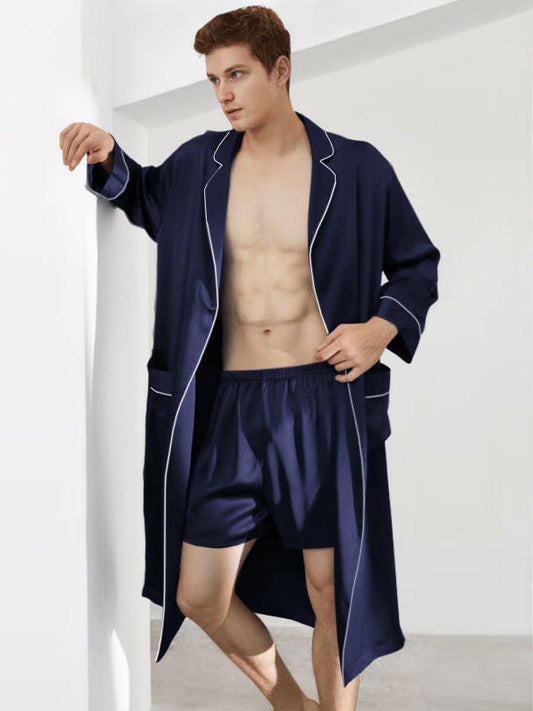 Luxe Satin Robe with Shorts.