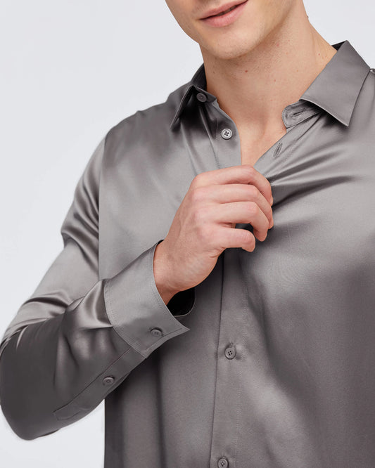 Luxe Shirt Slim fit - Bella Babe by SK Nightsuit Nightdress Robes Silk Satin Nighty Gown Nightwear