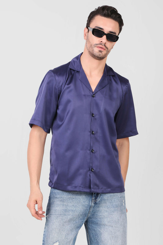 Shirt Boxy fit (Midnight blue).