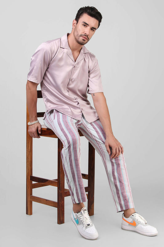 Striped Cotton Trouser.