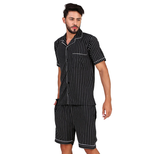 Black Striped Coord Set.