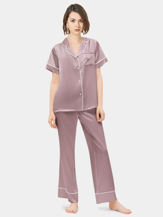 Pyjama Set Half Sleeve - Bella Babe by SK Nightsuit Nightdress Robes Silk Satin Nighty Gown Nightwear 