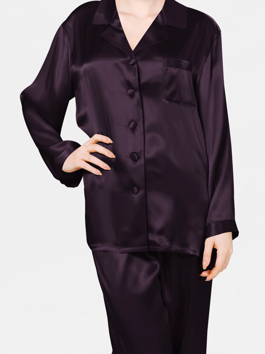 Luxe Solid Coord Set - Bella Babe by SK Nightsuit Nightdress Robes Silk Satin Nighty Gown Nightwear 