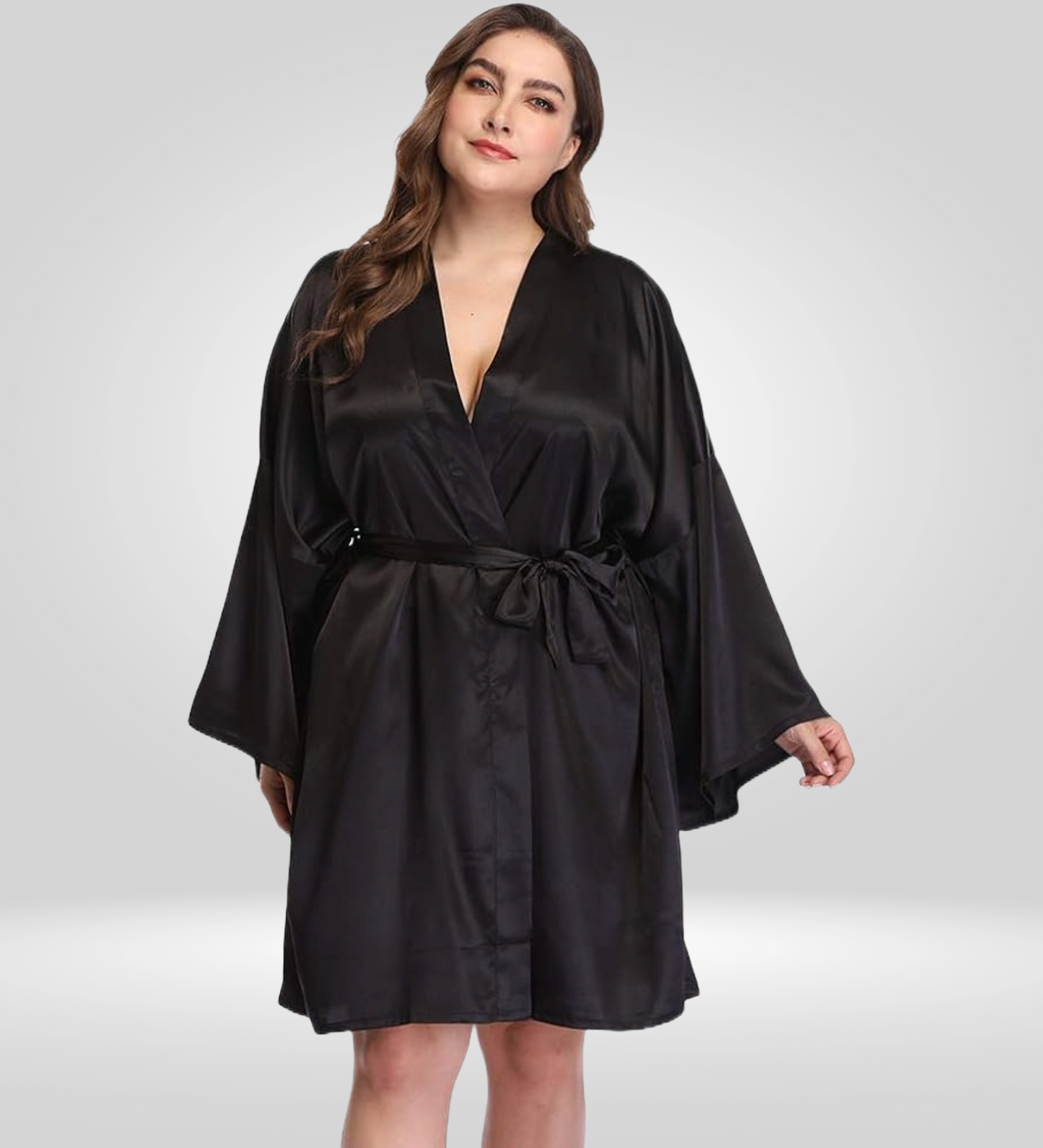 Dressing Robe Plus Size - Bella Babe by SK Nightsuit Nightdress Robes Silk Satin Nighty Gown Nightwear 