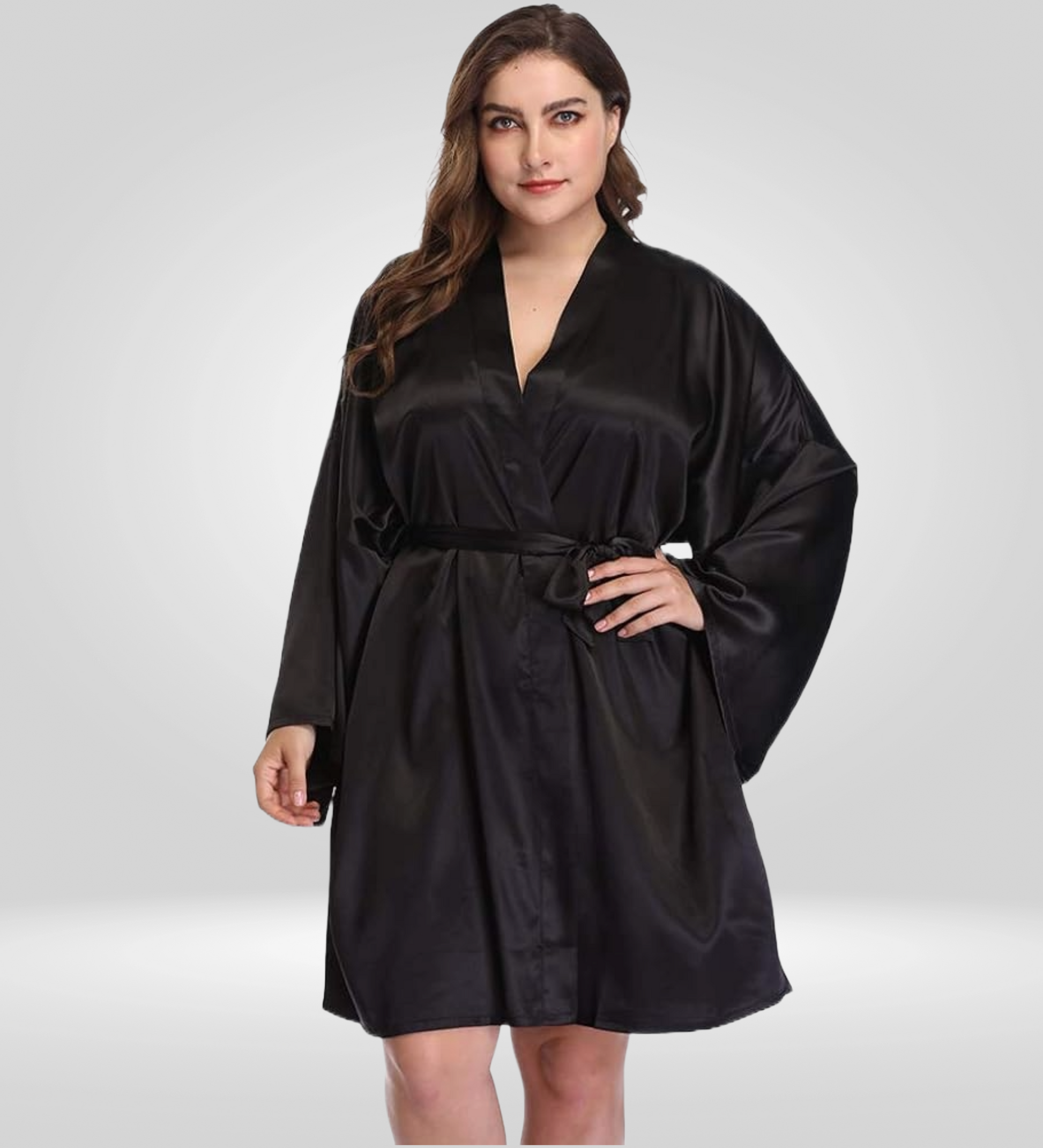 Dressing Robe Plus Size - Bella Babe by SK Nightsuit Nightdress Robes Silk Satin Nighty Gown Nightwear 