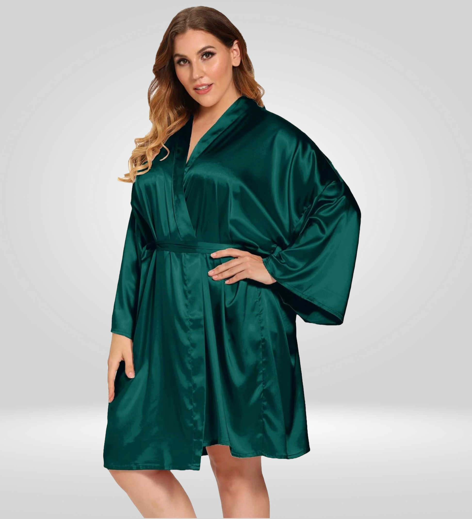 Dressing Robe Plus Size - Bella Babe by SK Nightsuit Nightdress Robes Silk Satin Nighty Gown Nightwear 