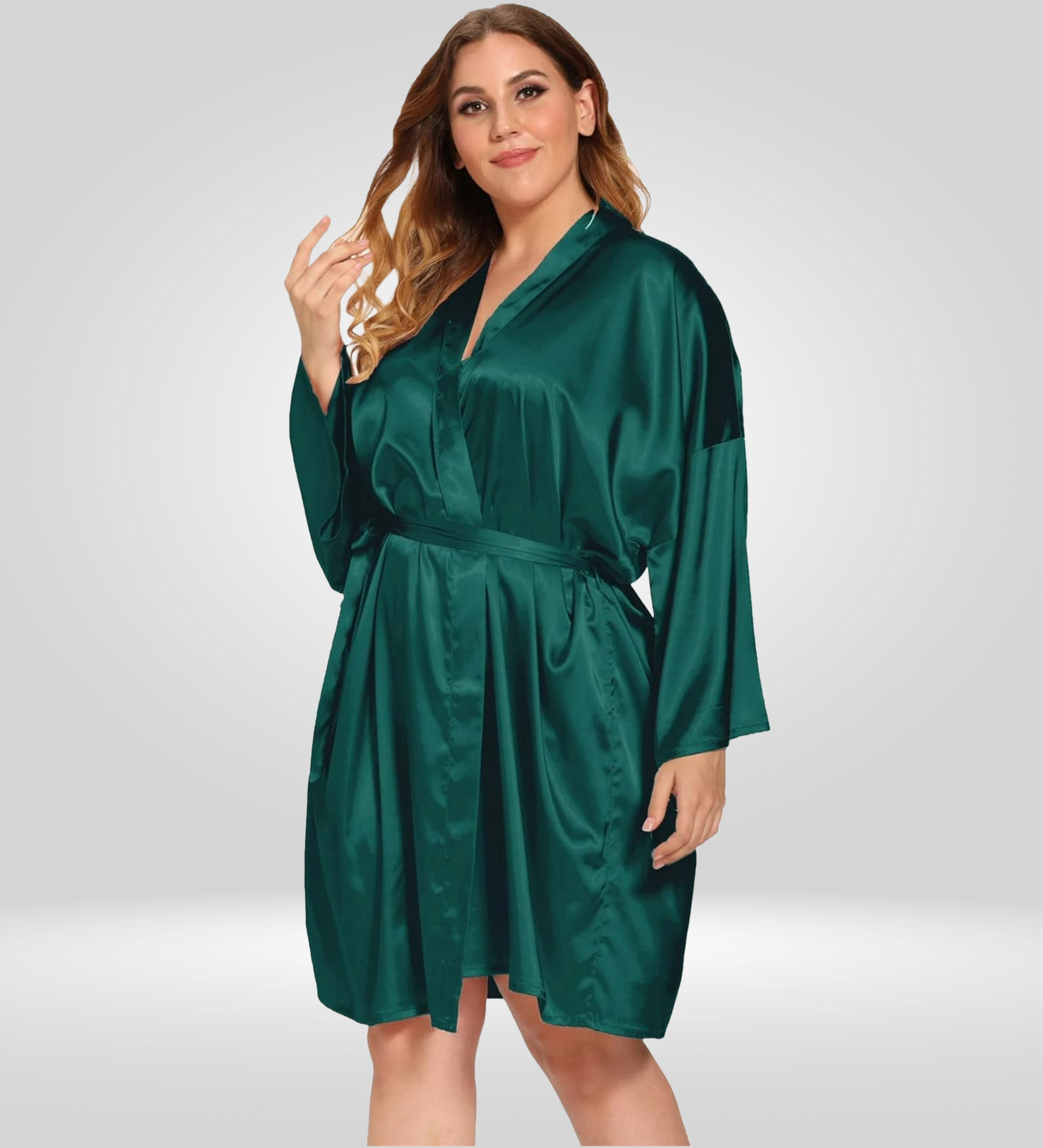 Dressing Robe Plus Size - Bella Babe by SK Nightsuit Nightdress Robes Silk Satin Nighty Gown Nightwear 