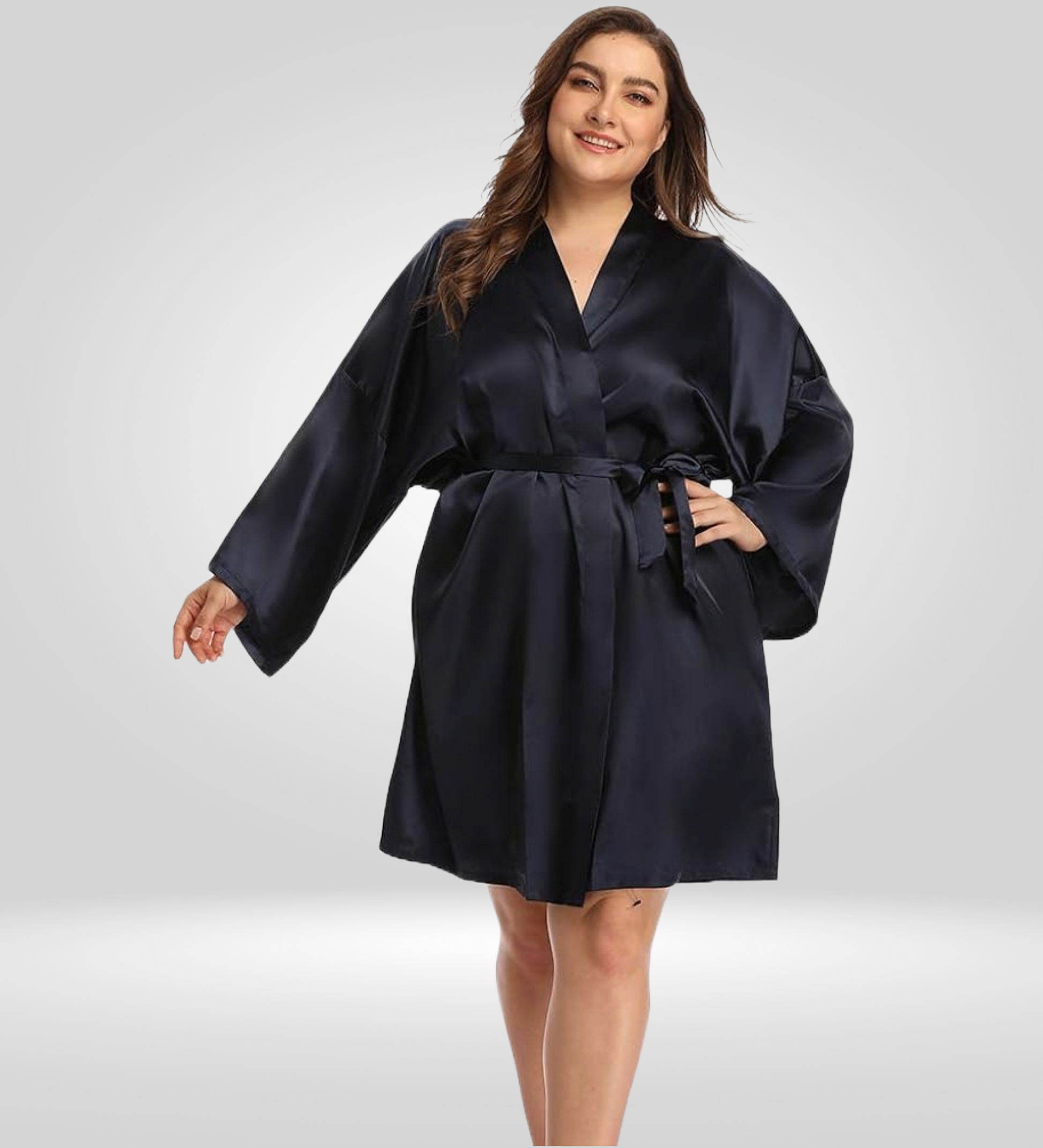 Dressing Robe Plus Size - Bella Babe by SK Nightsuit Nightdress Robes Silk Satin Nighty Gown Nightwear 