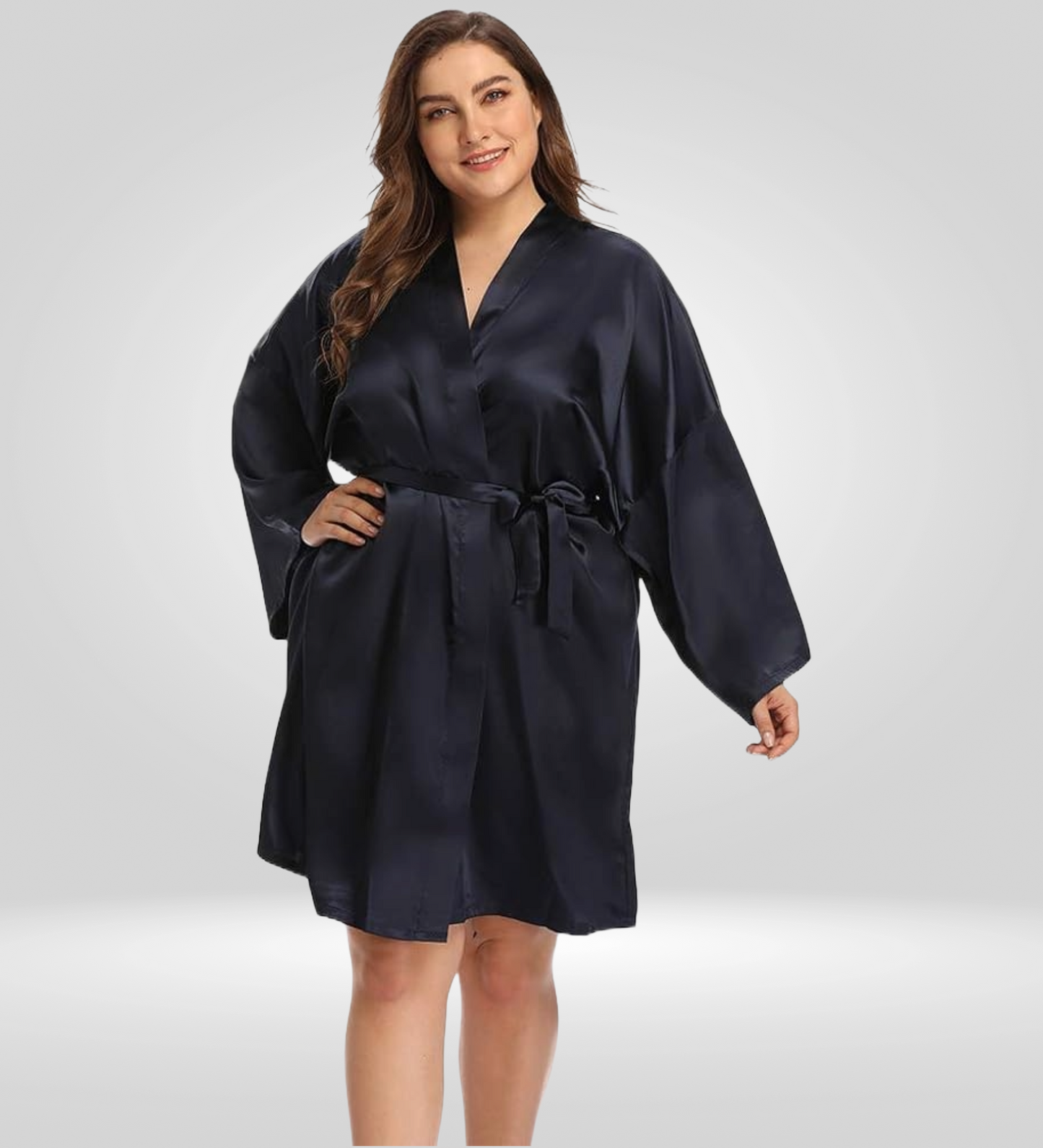 Dressing Robe Plus Size - Bella Babe by SK Nightsuit Nightdress Robes Silk Satin Nighty Gown Nightwear 