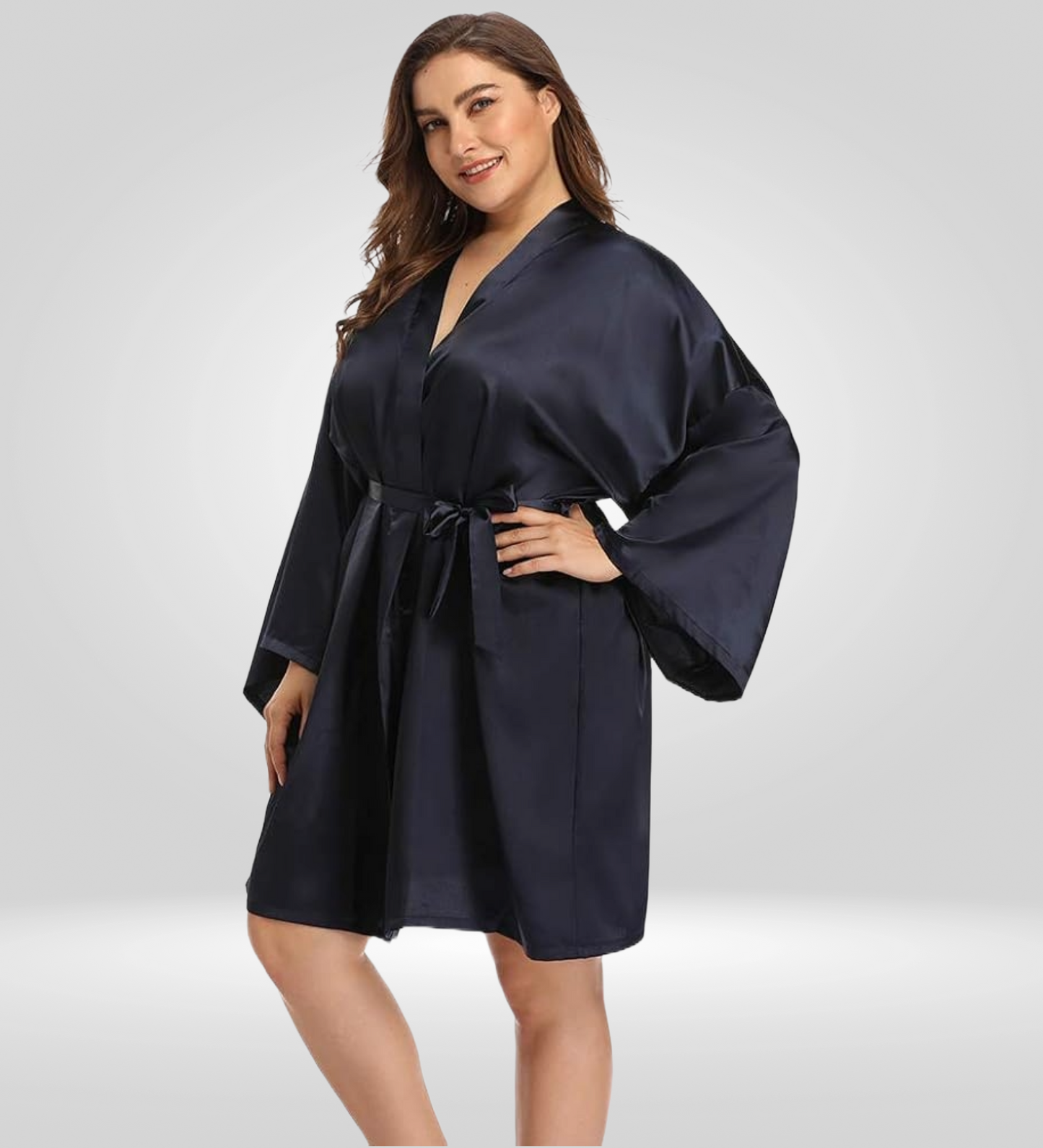 Dressing Robe Plus Size - Bella Babe by SK Nightsuit Nightdress Robes Silk Satin Nighty Gown Nightwear 