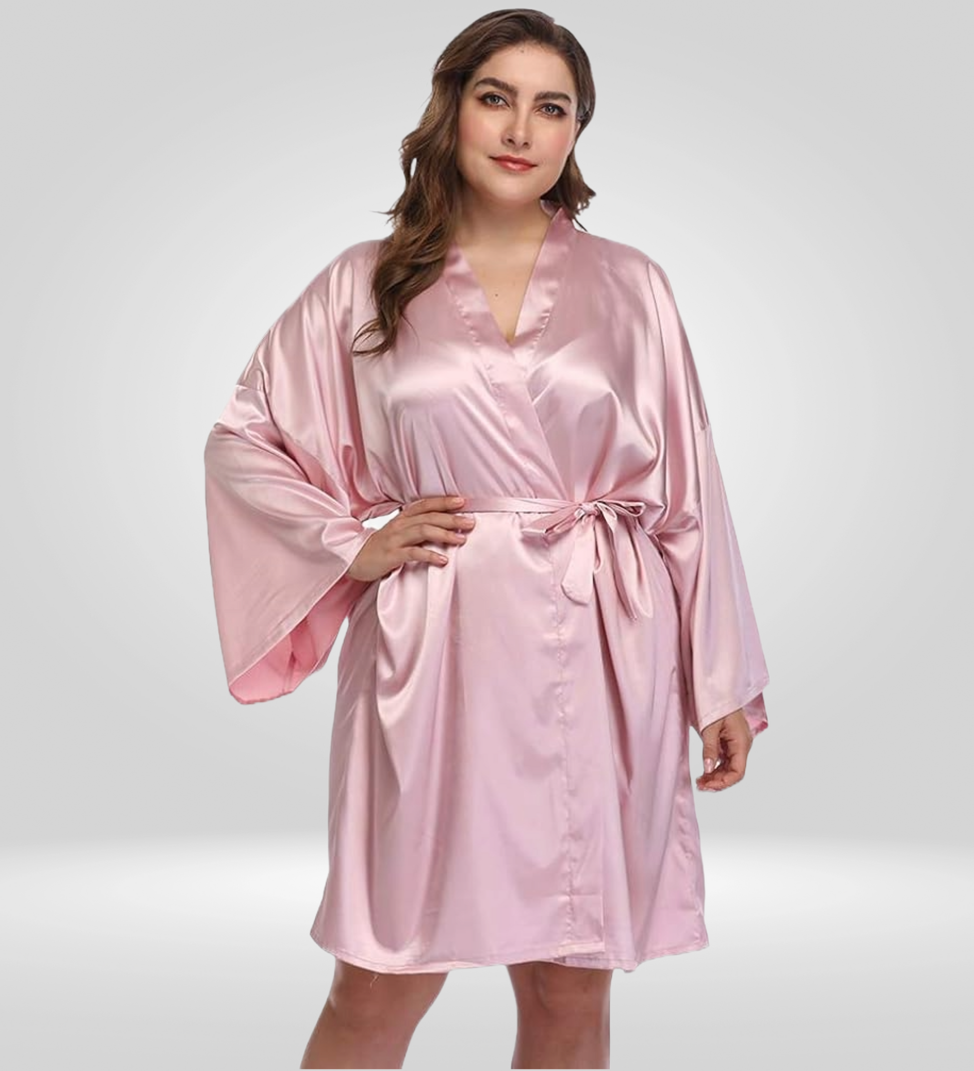 Dressing Robe Plus Size - Bella Babe by SK Nightsuit Nightdress Robes Silk Satin Nighty Gown Nightwear 