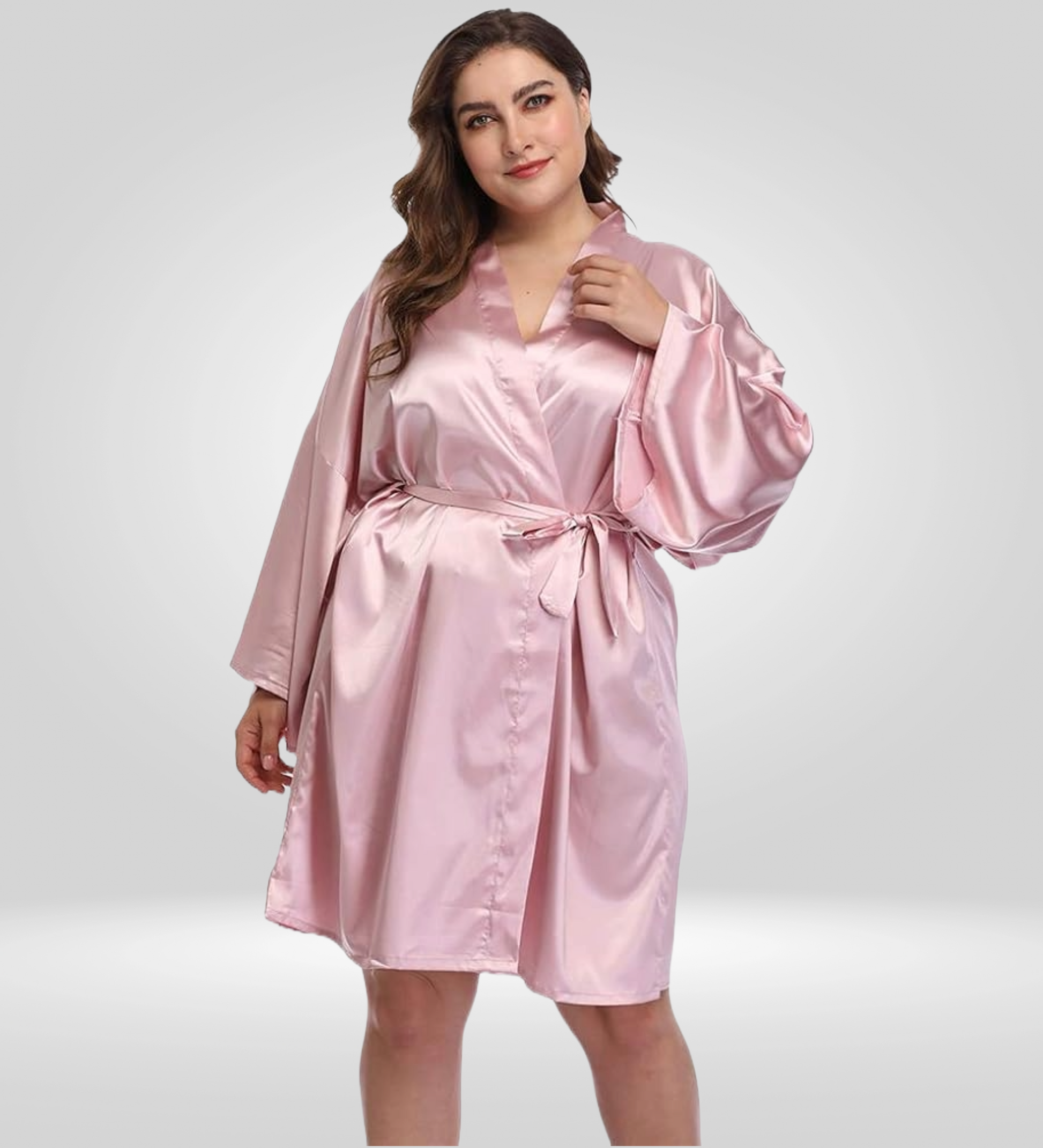 Dressing Robe Plus Size - Bella Babe by SK Nightsuit Nightdress Robes Silk Satin Nighty Gown Nightwear 