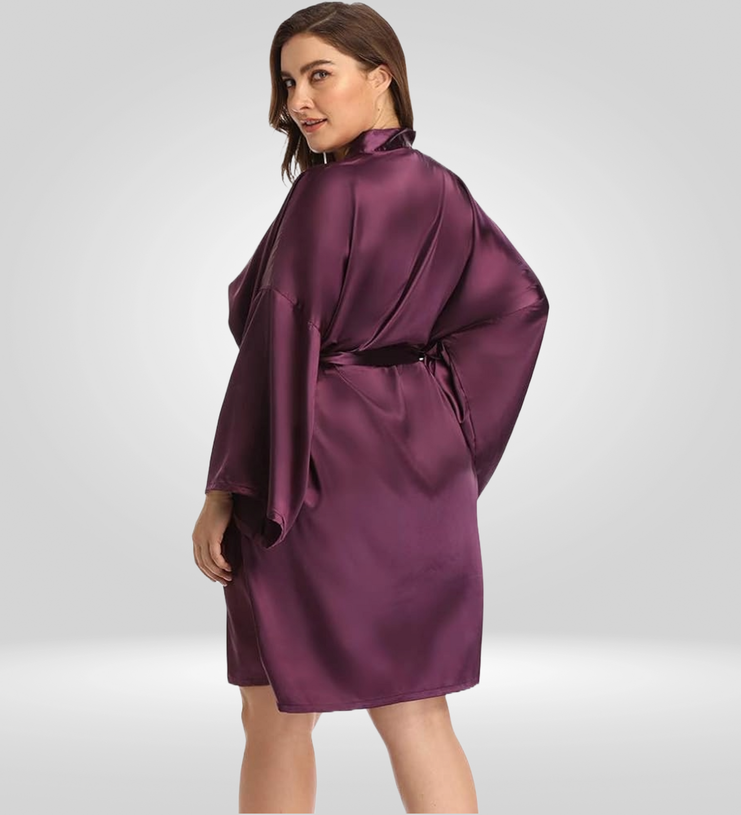 Dressing Robe Plus Size - Bella Babe by SK Nightsuit Nightdress Robes Silk Satin Nighty Gown Nightwear 