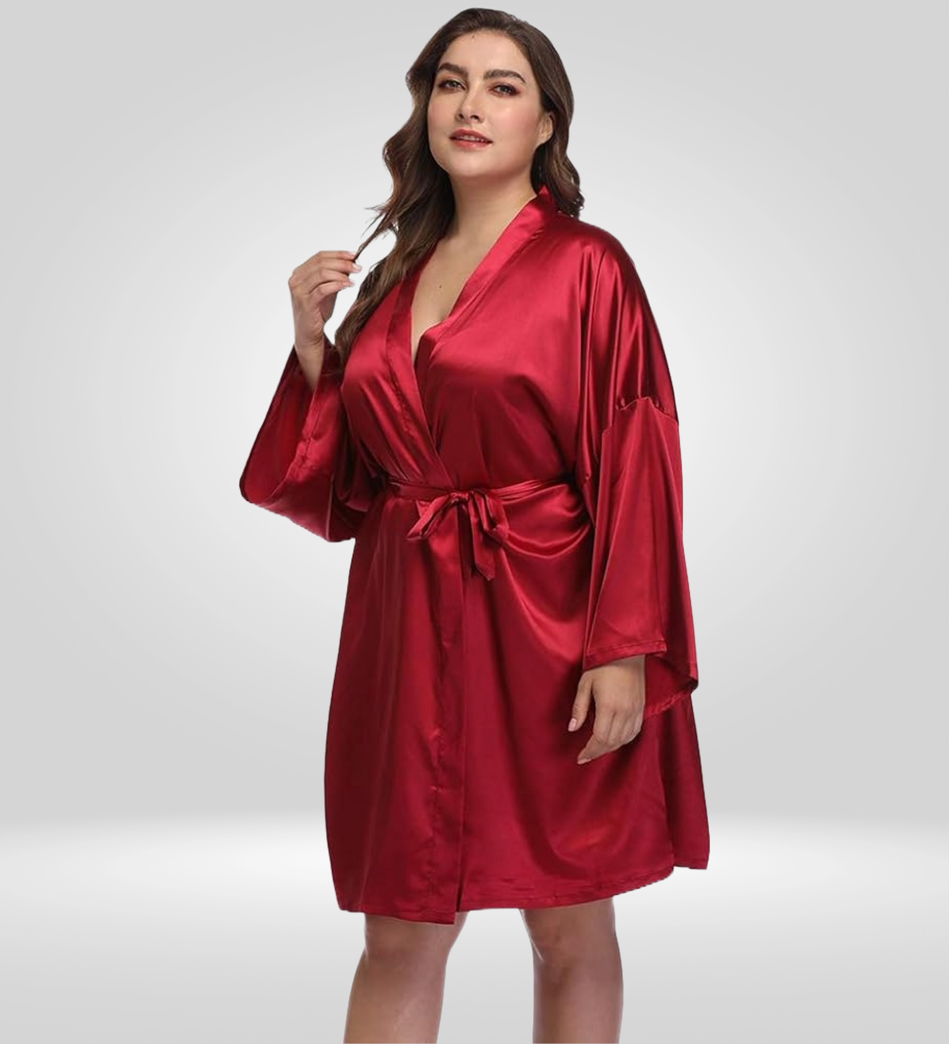 Dressing Robe Plus Size - Bella Babe by SK Nightsuit Nightdress Robes Silk Satin Nighty Gown Nightwear 