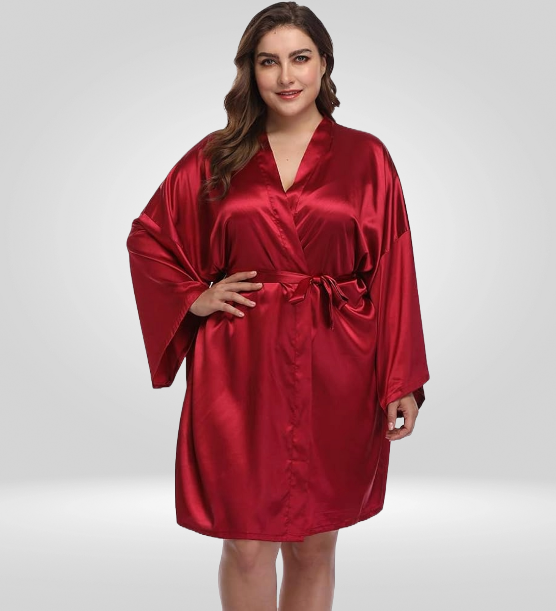 Dressing Robe Plus Size - Bella Babe by SK Nightsuit Nightdress Robes Silk Satin Nighty Gown Nightwear 