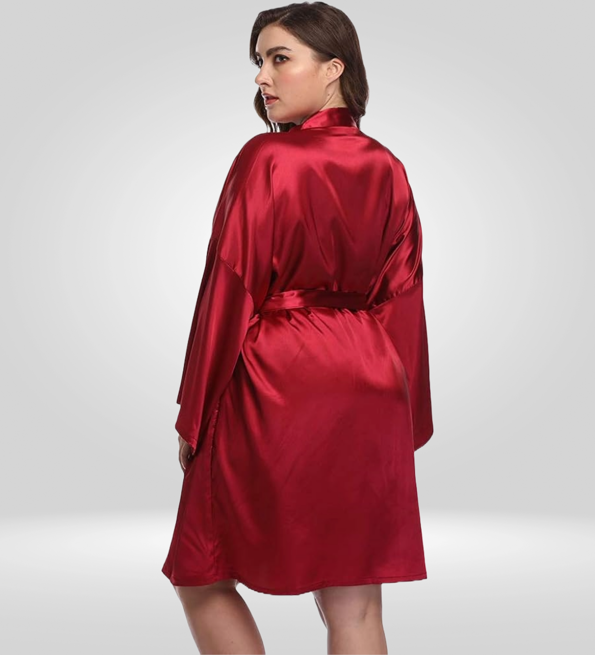 Dressing Robe Plus Size - Bella Babe by SK Nightsuit Nightdress Robes Silk Satin Nighty Gown Nightwear 