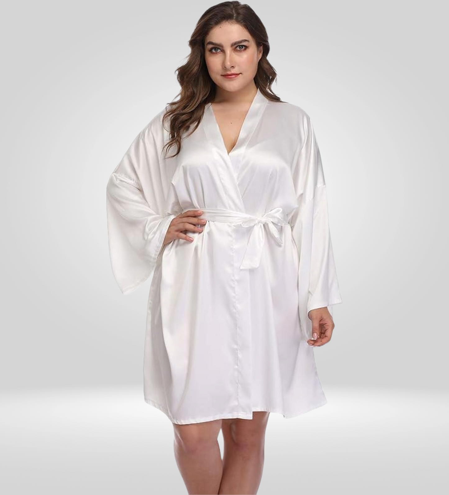 Dressing Robe Plus Size - Bella Babe by SK Nightsuit Nightdress Robes Silk Satin Nighty Gown Nightwear 