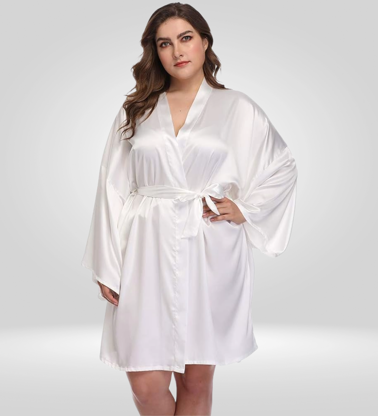 Dressing Robe Plus Size - Bella Babe by SK Nightsuit Nightdress Robes Silk Satin Nighty Gown Nightwear 