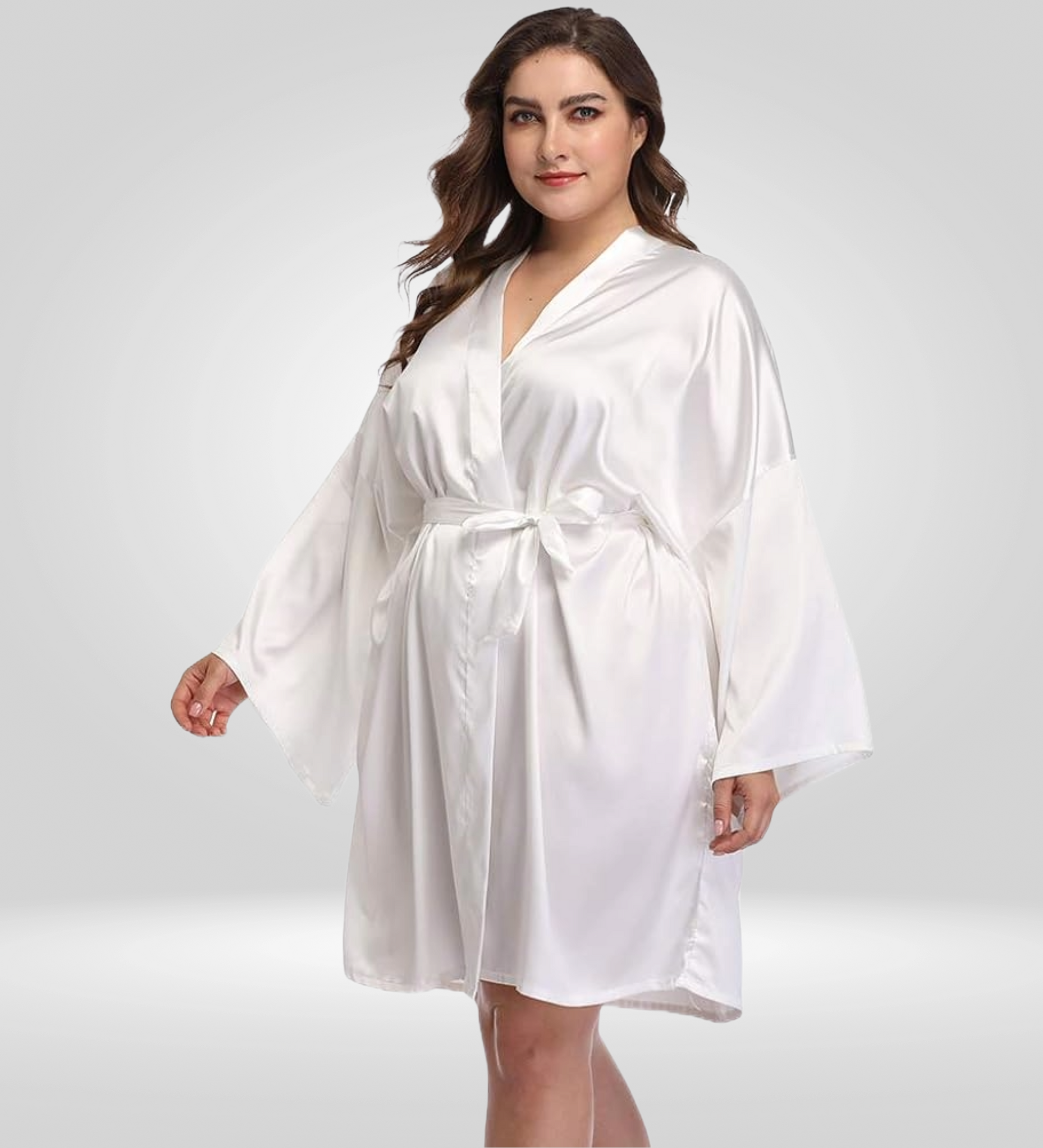 Dressing Robe Plus Size - Bella Babe by SK Nightsuit Nightdress Robes Silk Satin Nighty Gown Nightwear 