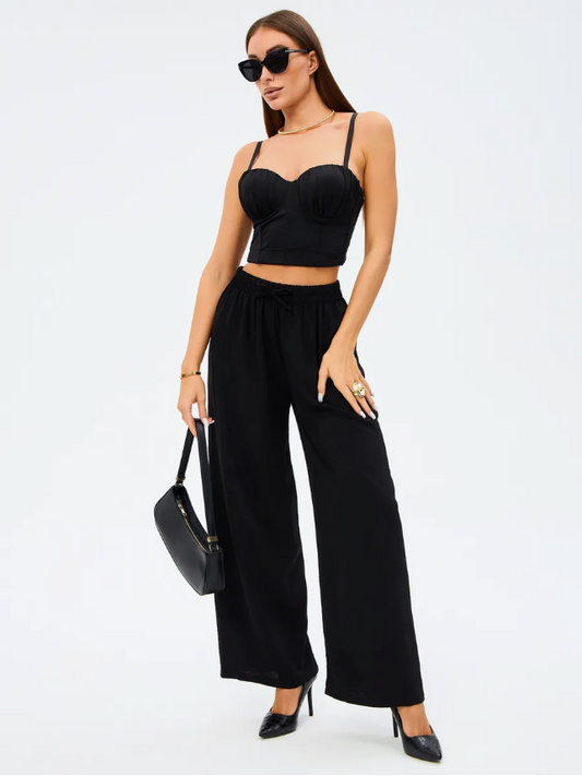 Women Cropped PJ Pants – Cozy Relaxed Fit | Multi-Occasion Wear, 4-Way Stretch