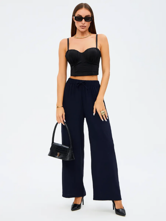 Women Cropped PJ Pants – Cozy Relaxed Fit | Multi-Occasion Wear, 4-Way Stretch