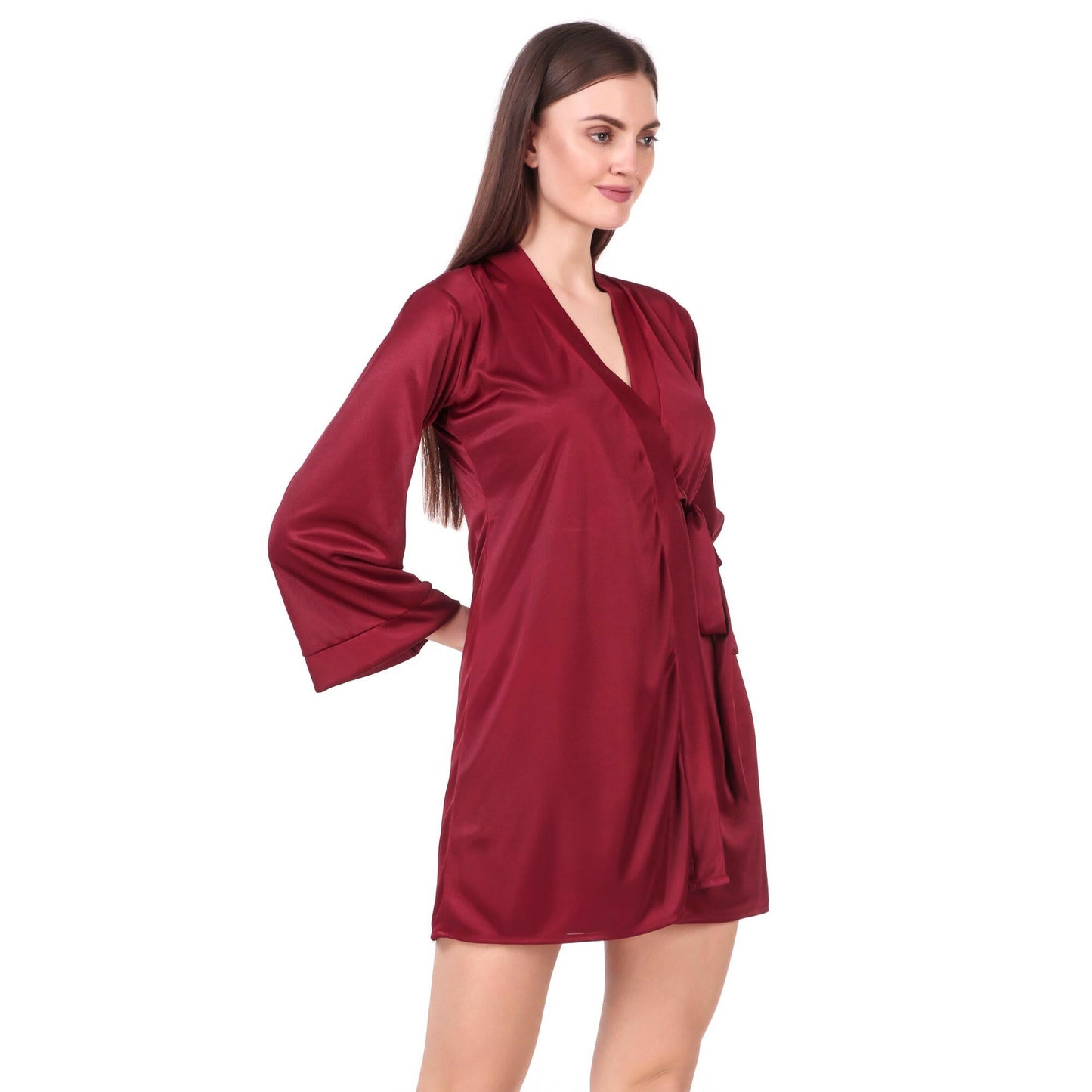 Babydoll Robe Set Wine - Bella Babe by SK