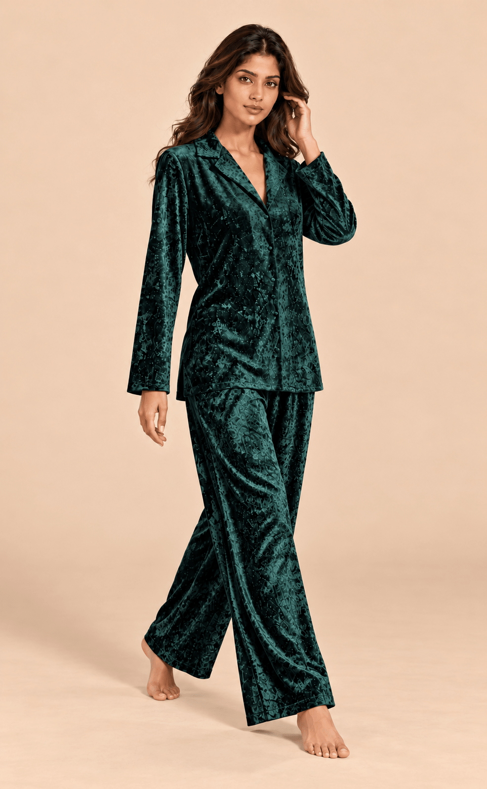 Bellagio Women’s Italian Stretch Velvet Co-ord Set - Bella Babe by SK