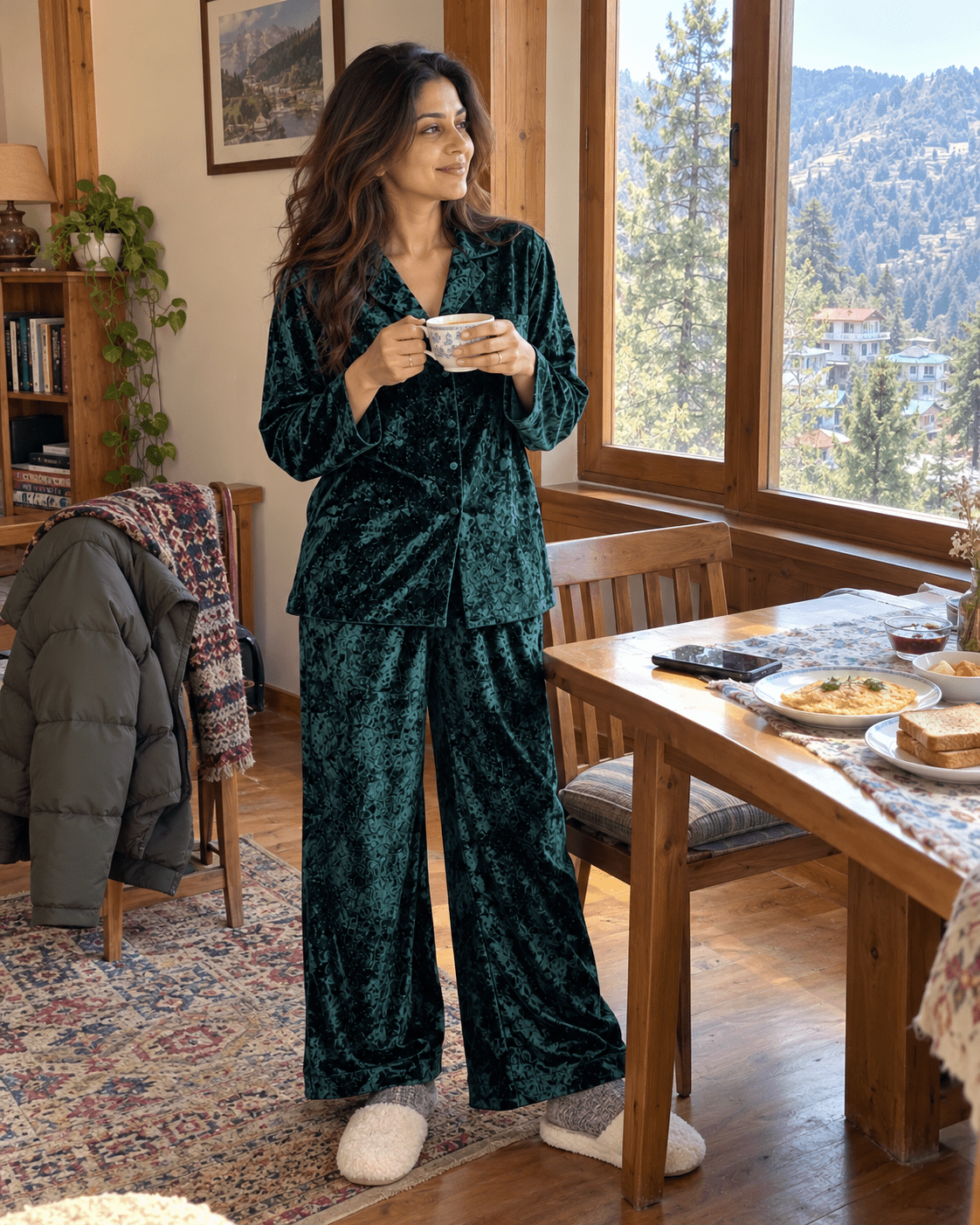 Bellagio Women’s Italian Stretch Velvet Co-ord Set - Bella Babe by SK