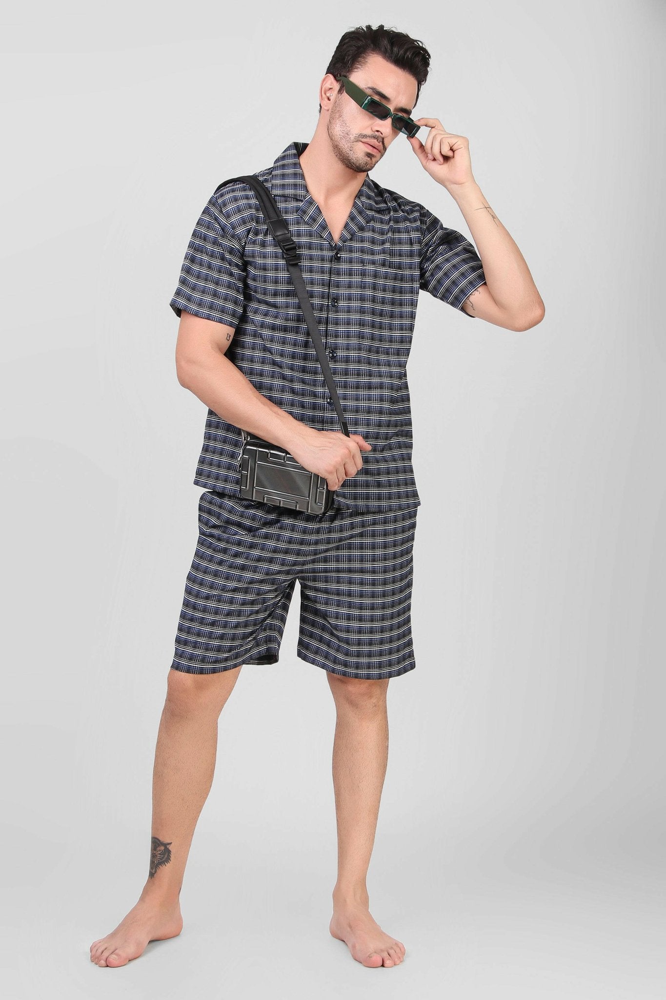 Blue Checkered coord set - Bella Babe by SK