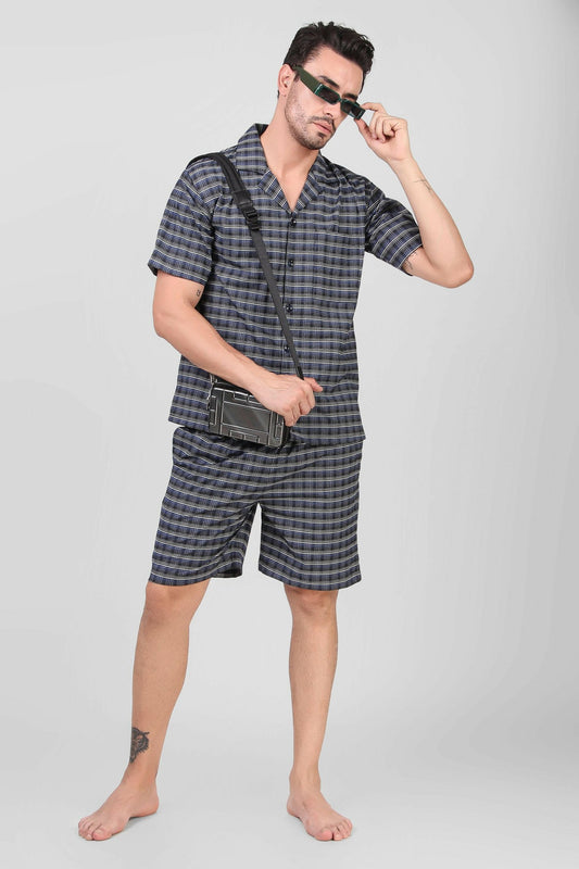 Blue Checkered coord set - Bella Babe by SK