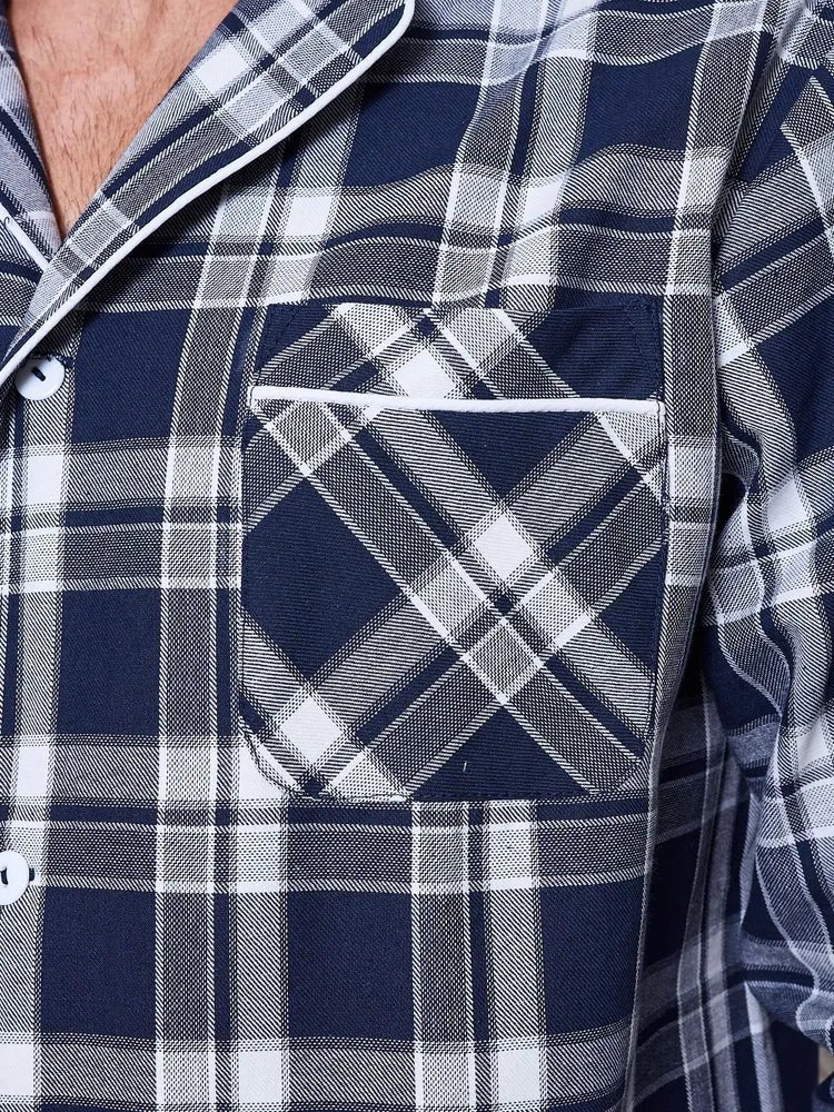 Blue Checkered Nightsuit 100% Cotton - Bella Babe by SK