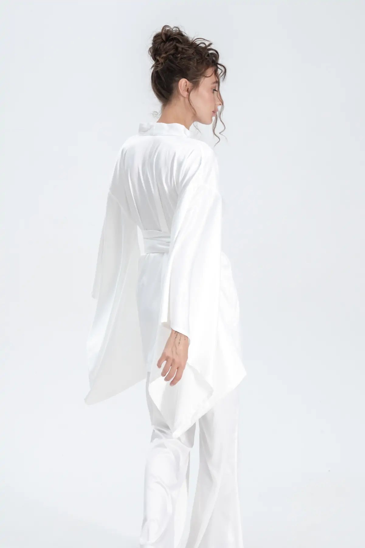 Bridal Kimono Silky Satin - Bella Babe by SK