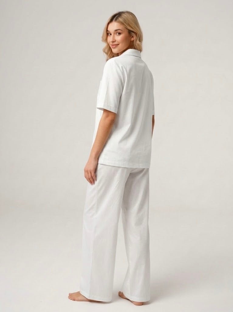 Chic Sleeve Solid Cotton Lounge Set - Bella Babe by SK