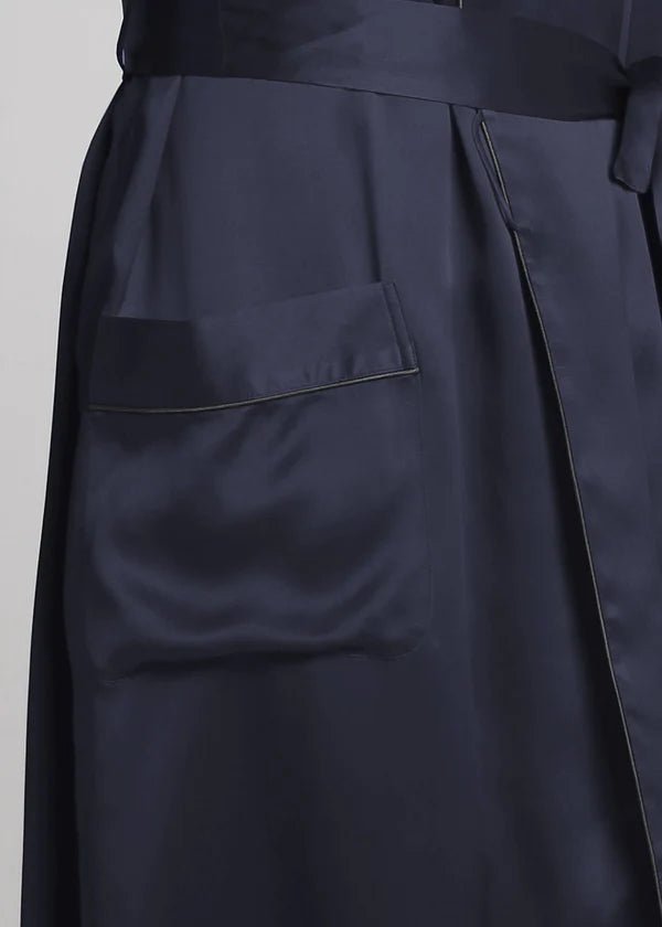 Classic Long Satin Robe for Men - Bella Babe by SK