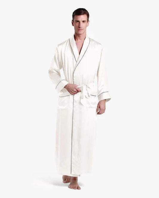 Classic Long Satin Robe for Men - Bella Babe by SK