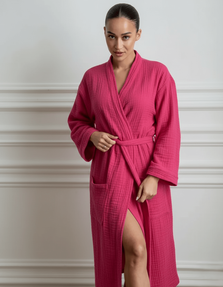 Cotton Muslin Long Robe - Bella Babe by SK