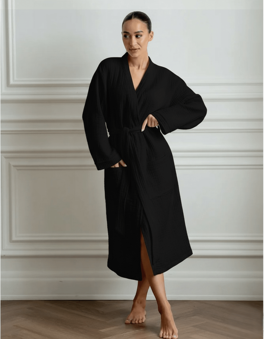 Cotton Muslin Long Robe - Bella Babe by SK