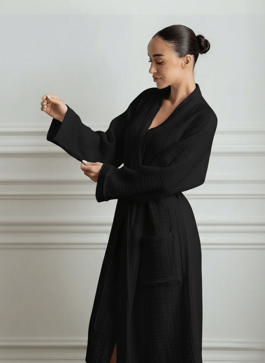 Cotton Muslin Long Robe - Bella Babe by SK