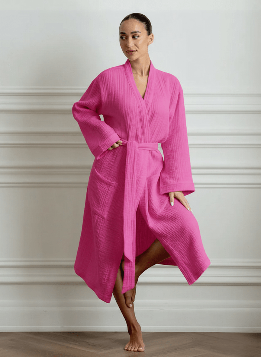 Cotton Muslin Long Robe - Bella Babe by SK